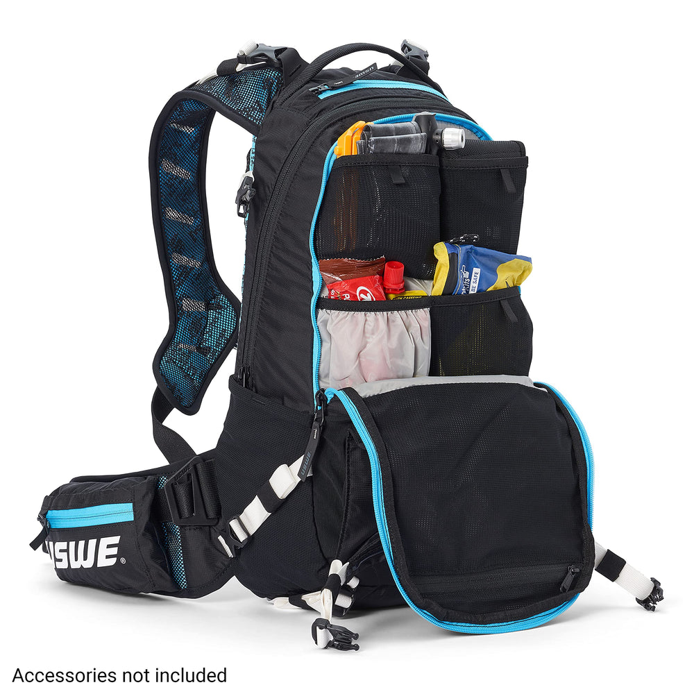 USWE Flow 25L gear organizer pocket keeps essentials accessible