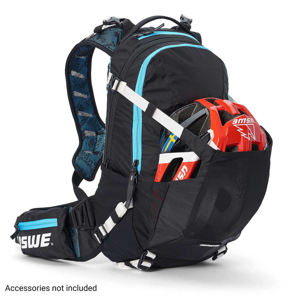 USWE Flow 25L included rain cover shields gear in rain