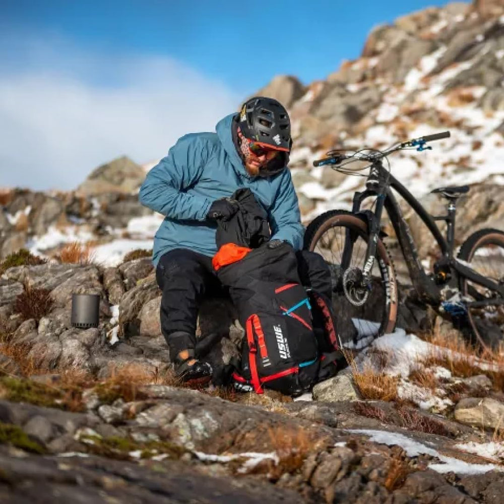 USWE Hajker 30L ready for outdoor adventures on trails and bikes