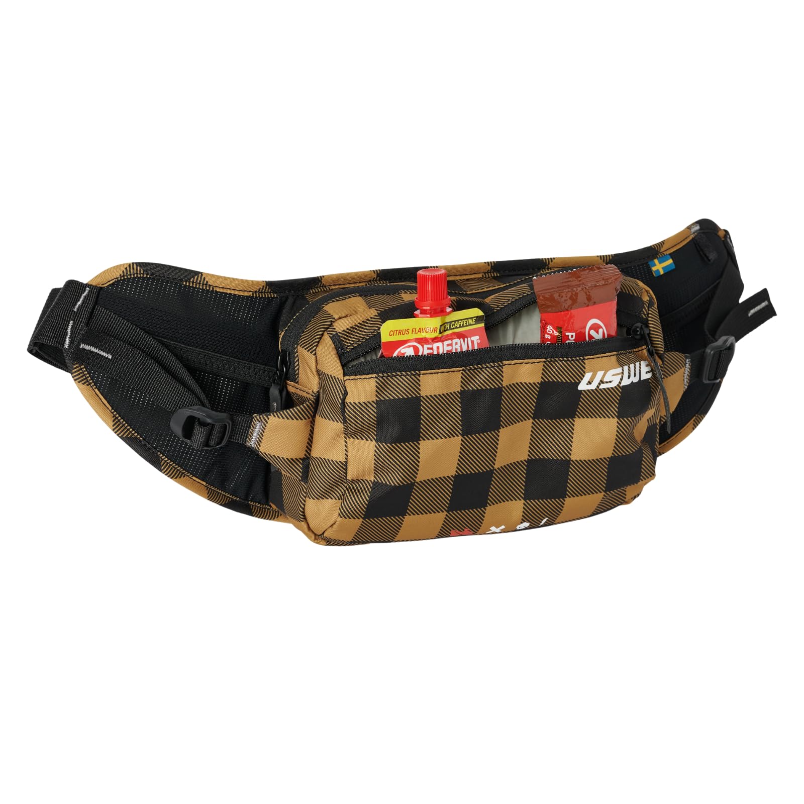 USWE waist pack zippered-pockets keeps gear organized during hikes.