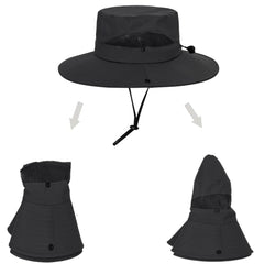 Utaly sun hat from the side highlighting foldable, travel-friendly design.