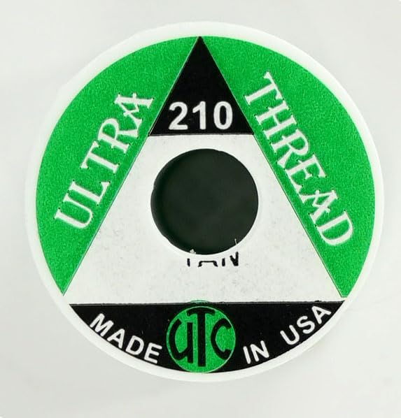 UTC Ultra Thread 210-denier tan closeup showing flat waxed thread for smooth wraps