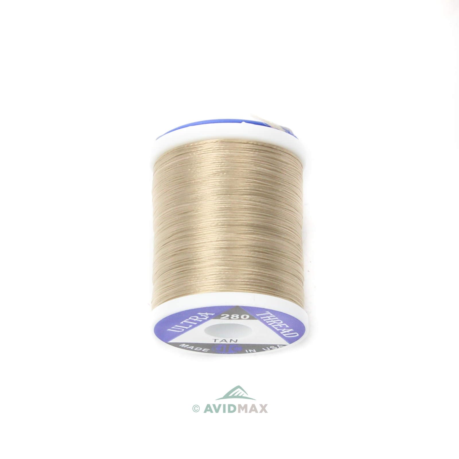 UTC Ultra Thread 280 Denier Tan spool for durable, precise fly tying.
