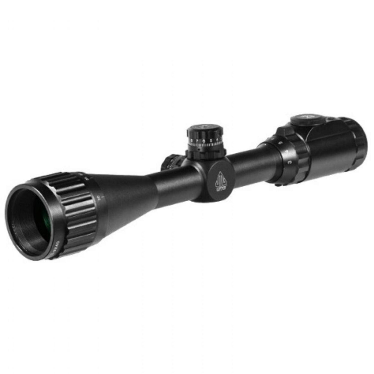 UTG 3-9x40 1 hunter scope with AO offers versatile aiming for varmint or predator hunting