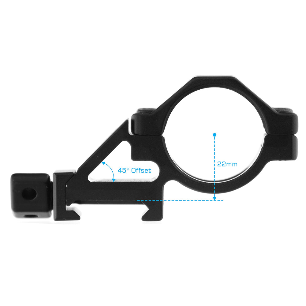 UTG ring mount with 45-degree offset angle for low-profile use