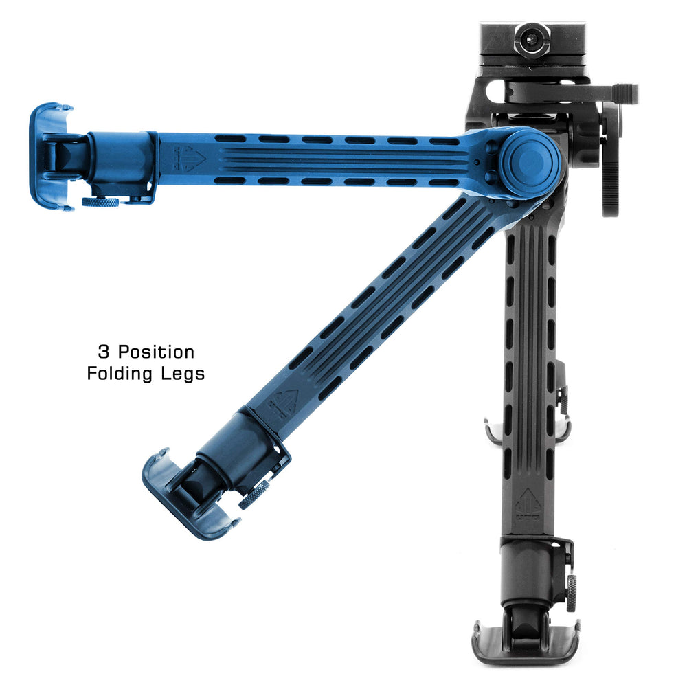 UTG Big Bore bipod lockable height 9-14 inches for precise position.