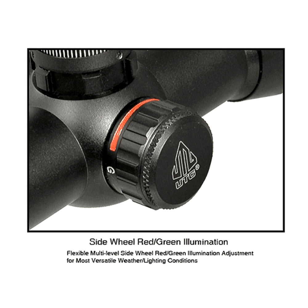 UTG crossbow scope quick detach rings with lever lock for secure mounting.