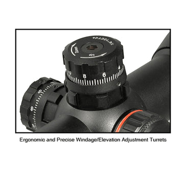 UTG crossbow scope sunshade reduces glare in bright conditions.