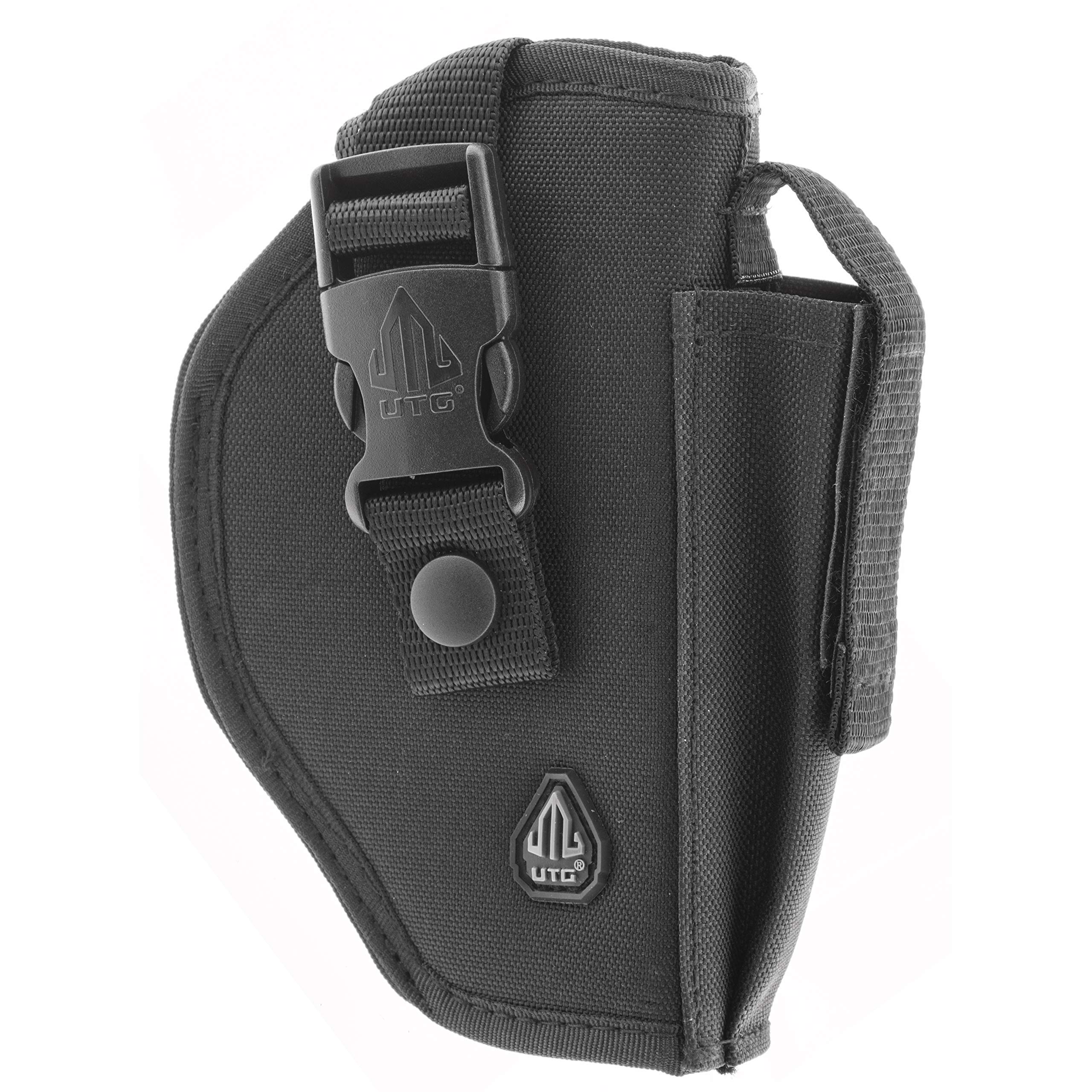UTG Deluxe Commando Belt Holster front view with quick-release buckle for fast access
