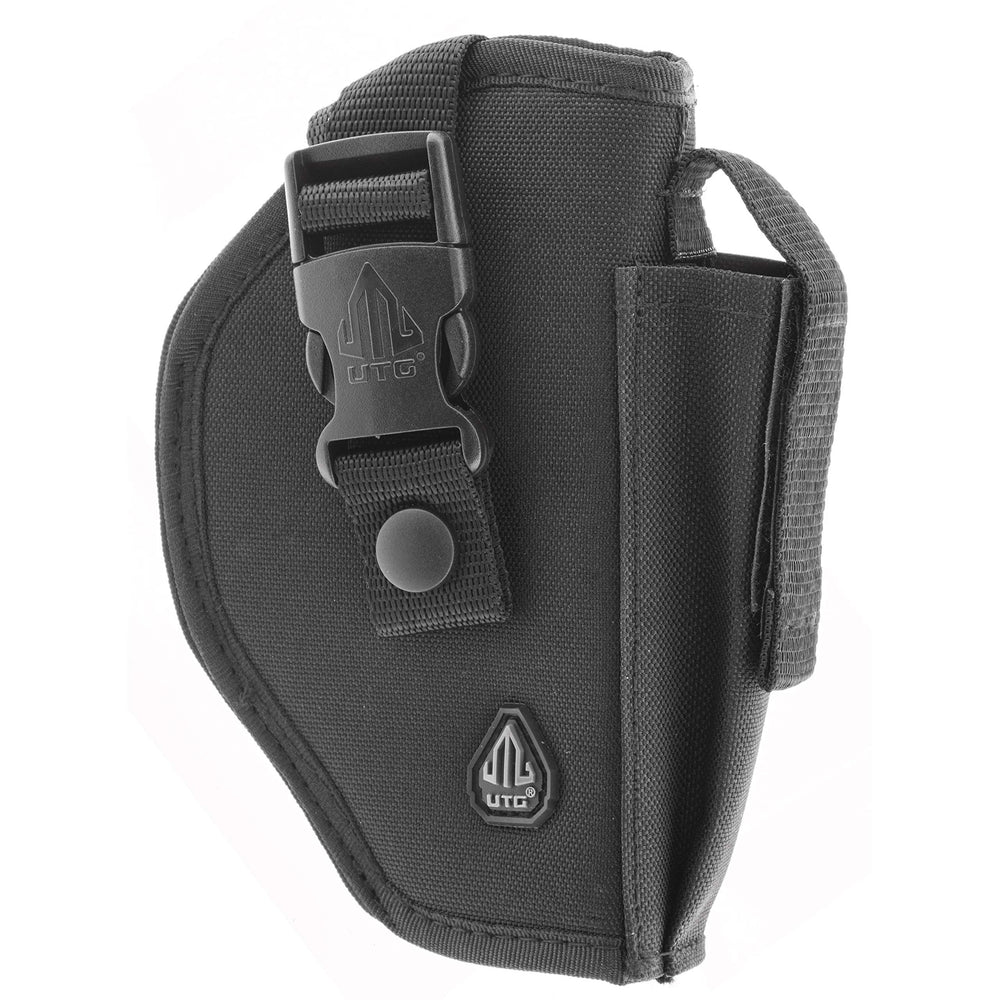 UTG Deluxe Commando Belt Holster front view with quick-release buckle for fast access