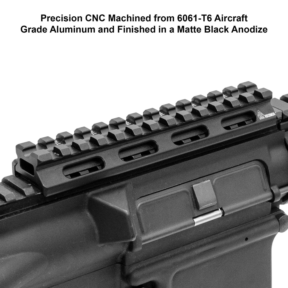 Lightweight aluminum Picatinny mount with recoil stops