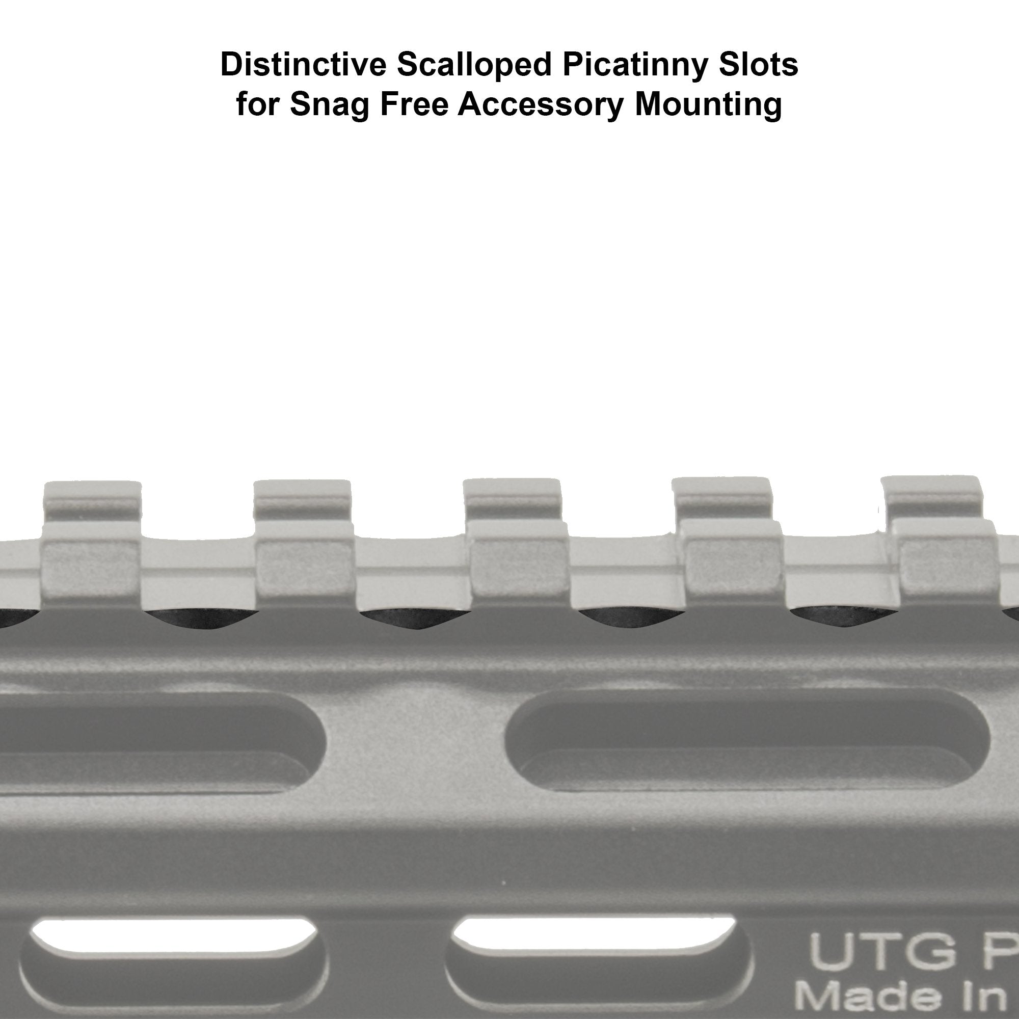 Snag-free scalloped Picatinny slots design