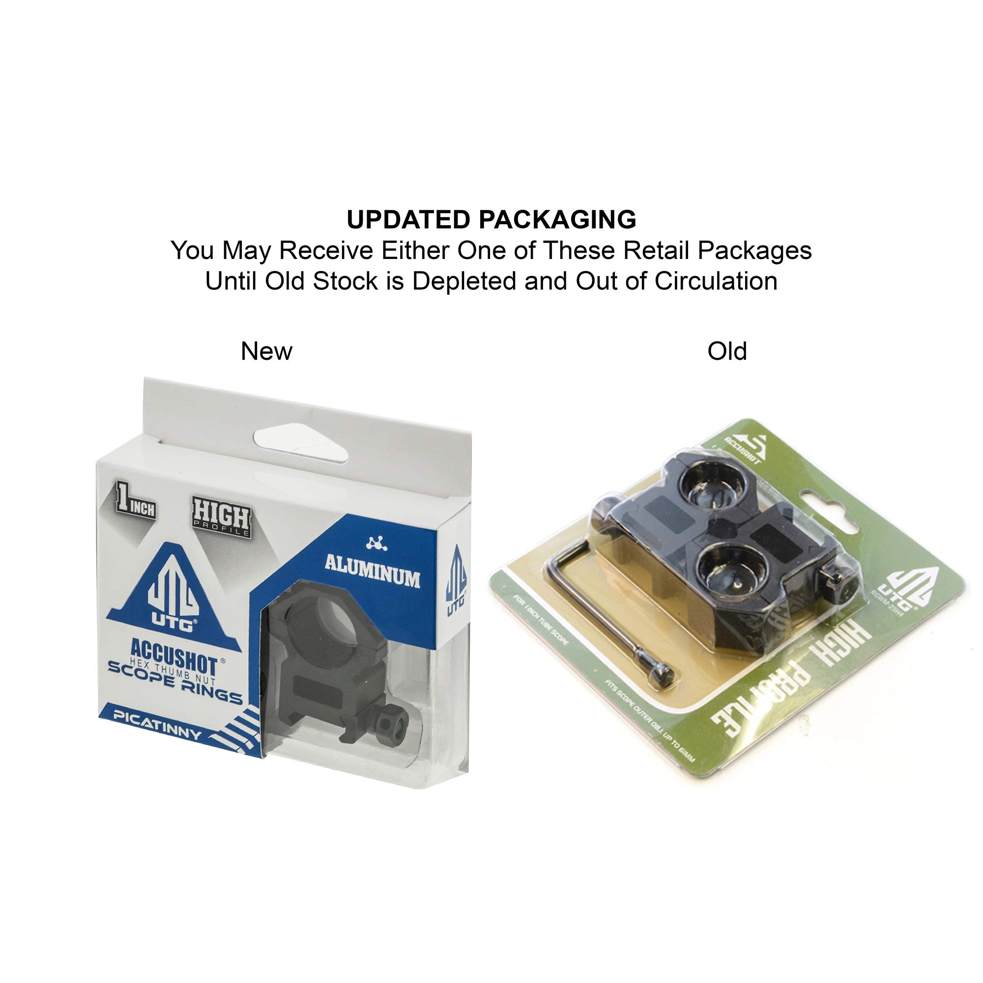 UTG Leapers RGWM-25H4 two-piece rings ensure a secure scope fit on rails.