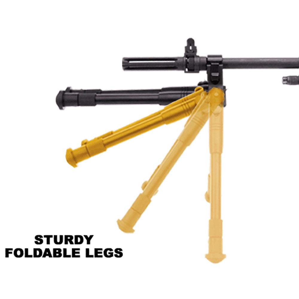 UTG New Gen Reinforced Bipod rubber-stand feet improve grip on uneven outdoor surfaces.