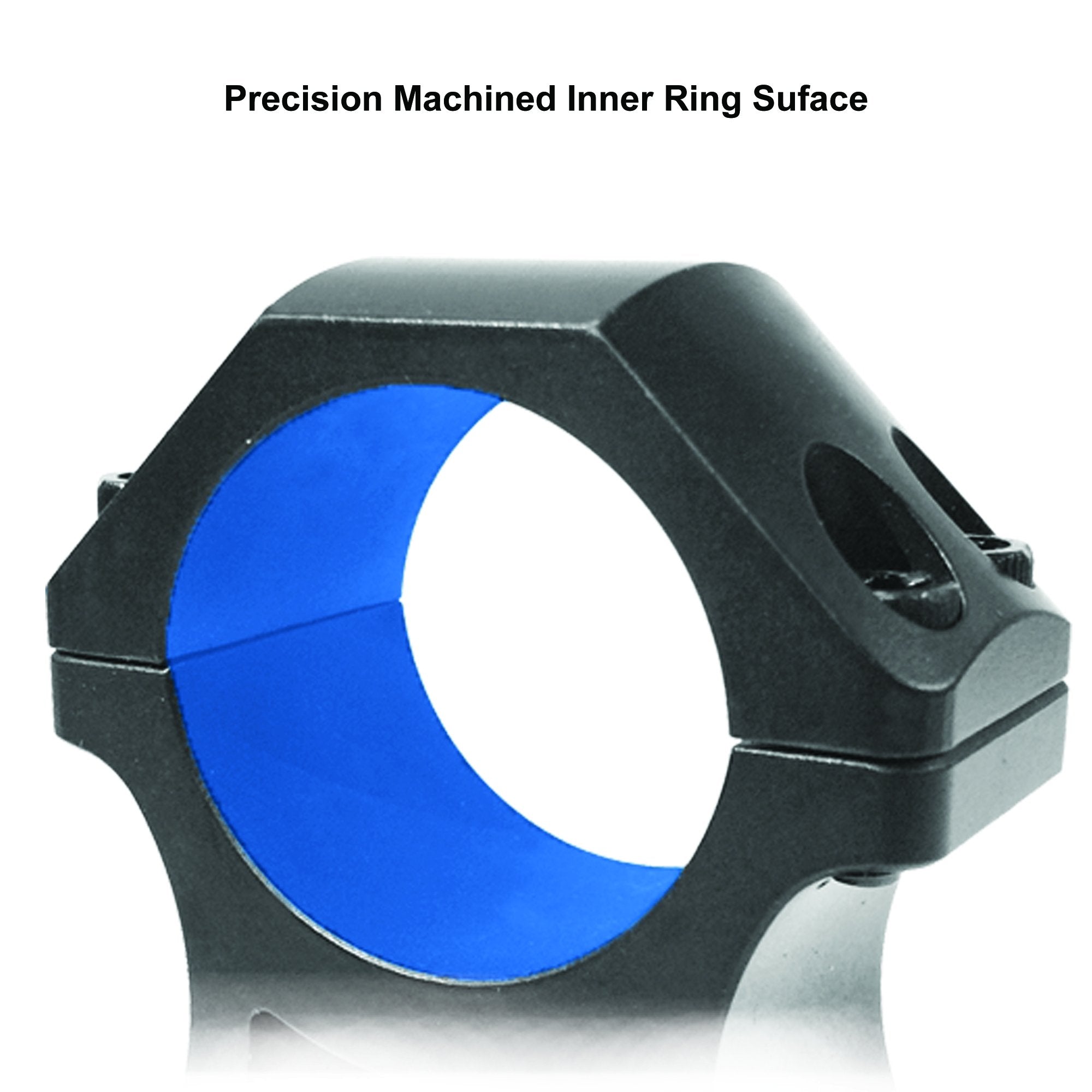 UTG Pro POI 34mm rings recoil-stop interface prevents movement after recoil.