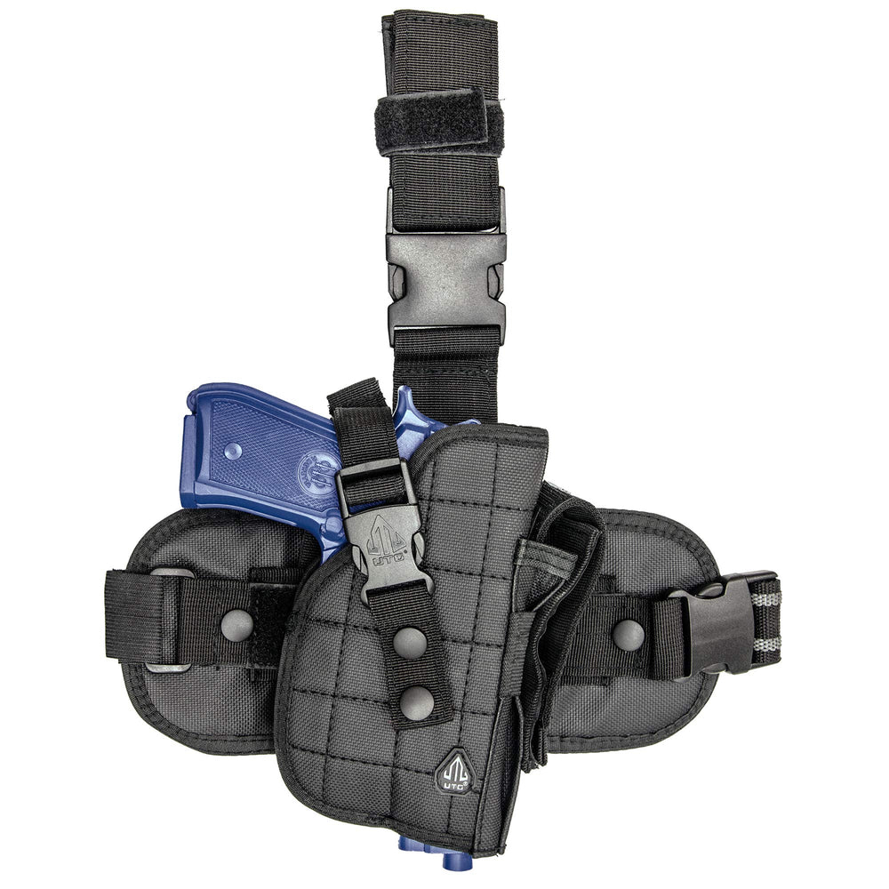 UTG Special Ops Gen II leg holster with adjustable leg strap for secure retention.