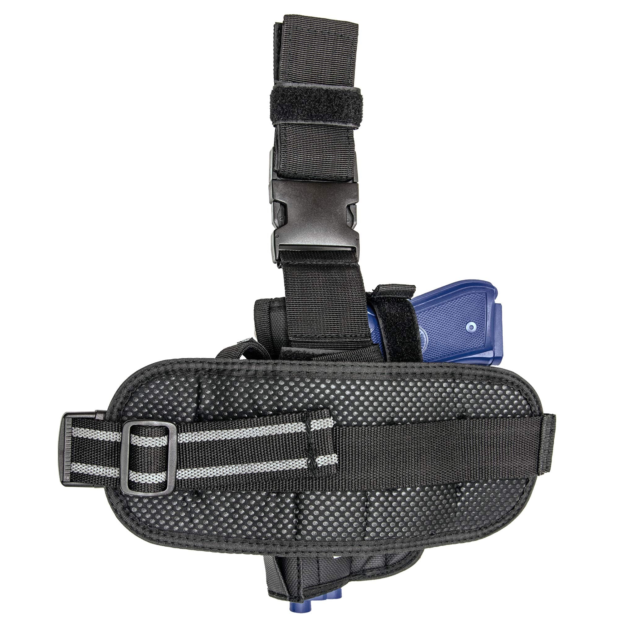 UTG Special Ops Gen II leg holster showing removable belt hanger for versatile wear.