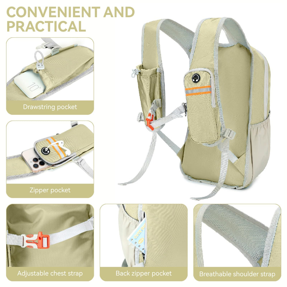 UtiaMiaoGonGo 15L backpack side-pocket view highlighting quick-access storage.