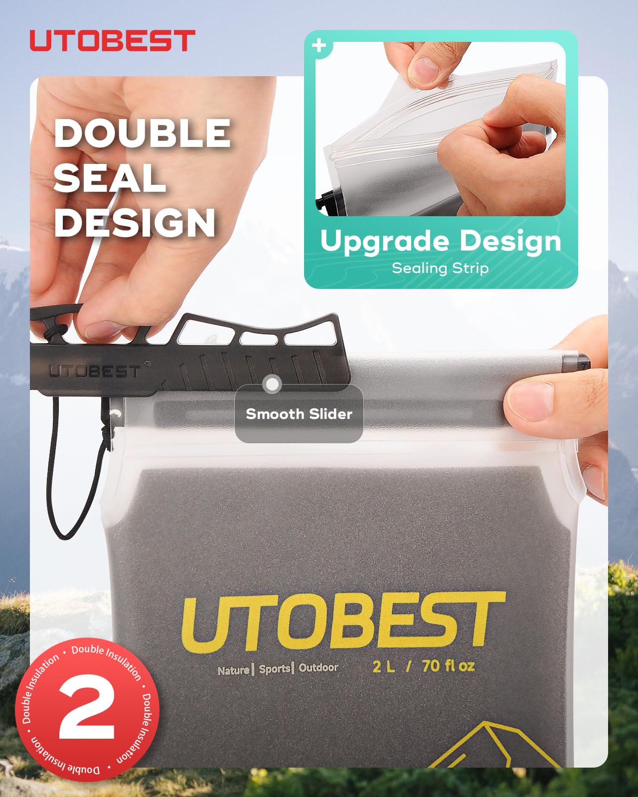 UTOBEST wide-fill top highlights easy filling and cleaning