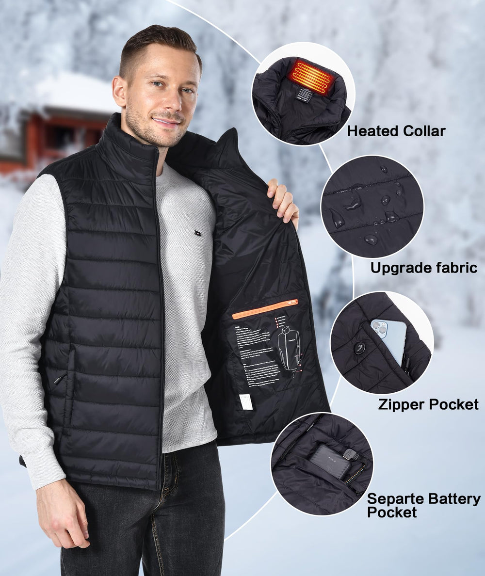 uupalee heated vest battery pack highlighting large 16000mAh capacity for long sessions