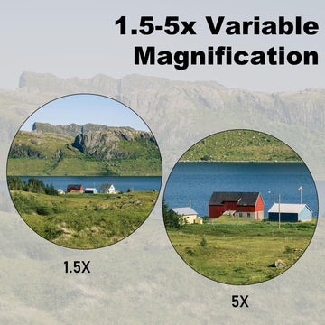 UUQ crossbow scope 32mm objective lens provides a wide field of view.