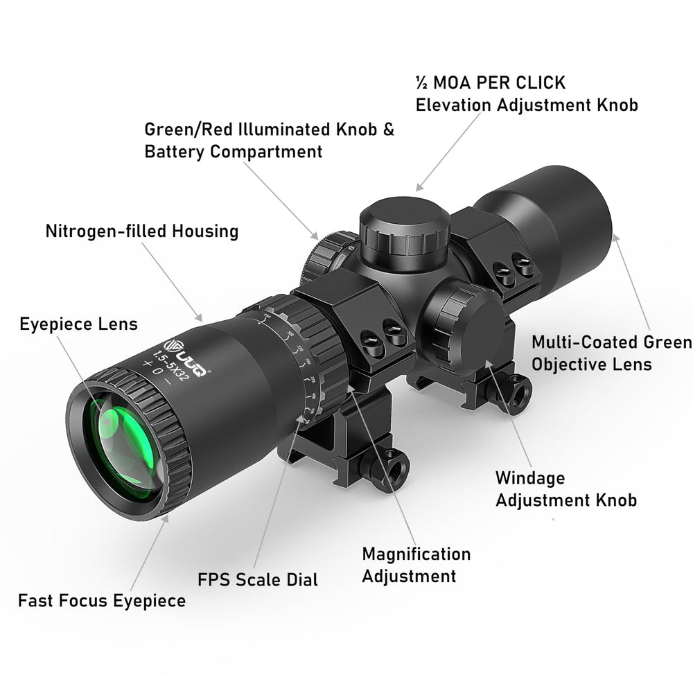 UUQ aerospace-grade aluminum construction withstands heavy recoil during rugged hunting.