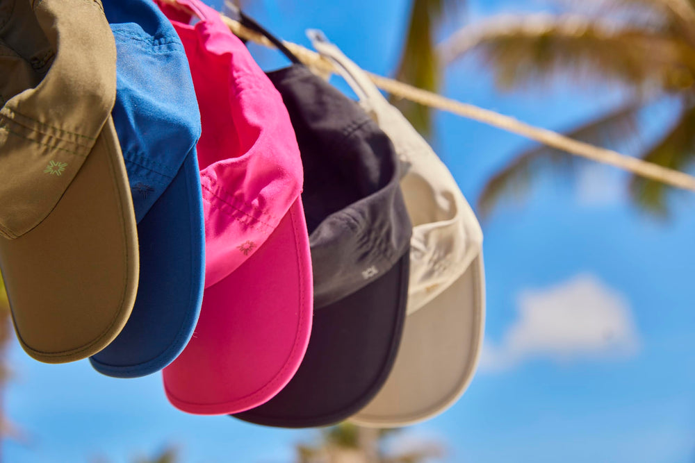 UV.LINE UV PRO Cap navy worn during outdoor run for versatile design
