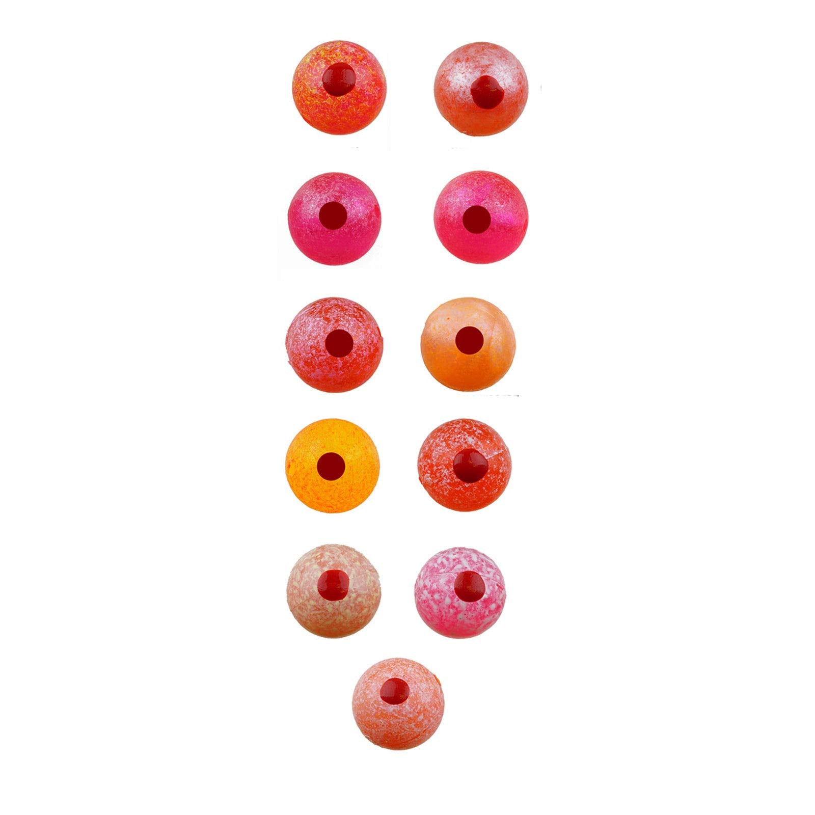 UV2 Spirit River Fusion Egg Beads 6mm clown egg close-up designed to attract fish from afar