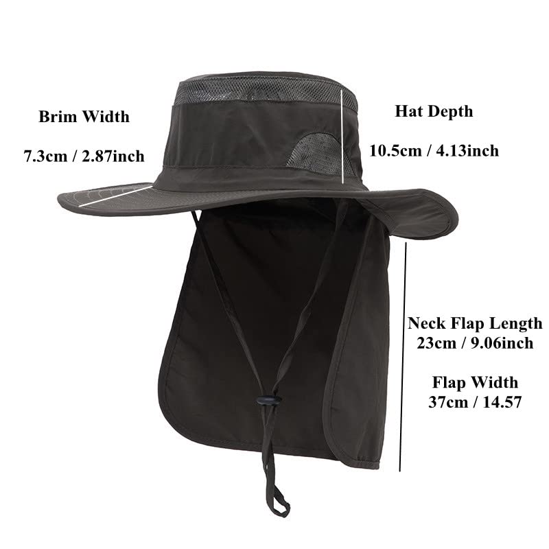 Back view of unisex sun hat showing adjustable back strap