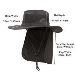 Back view of unisex sun hat showing adjustable back strap