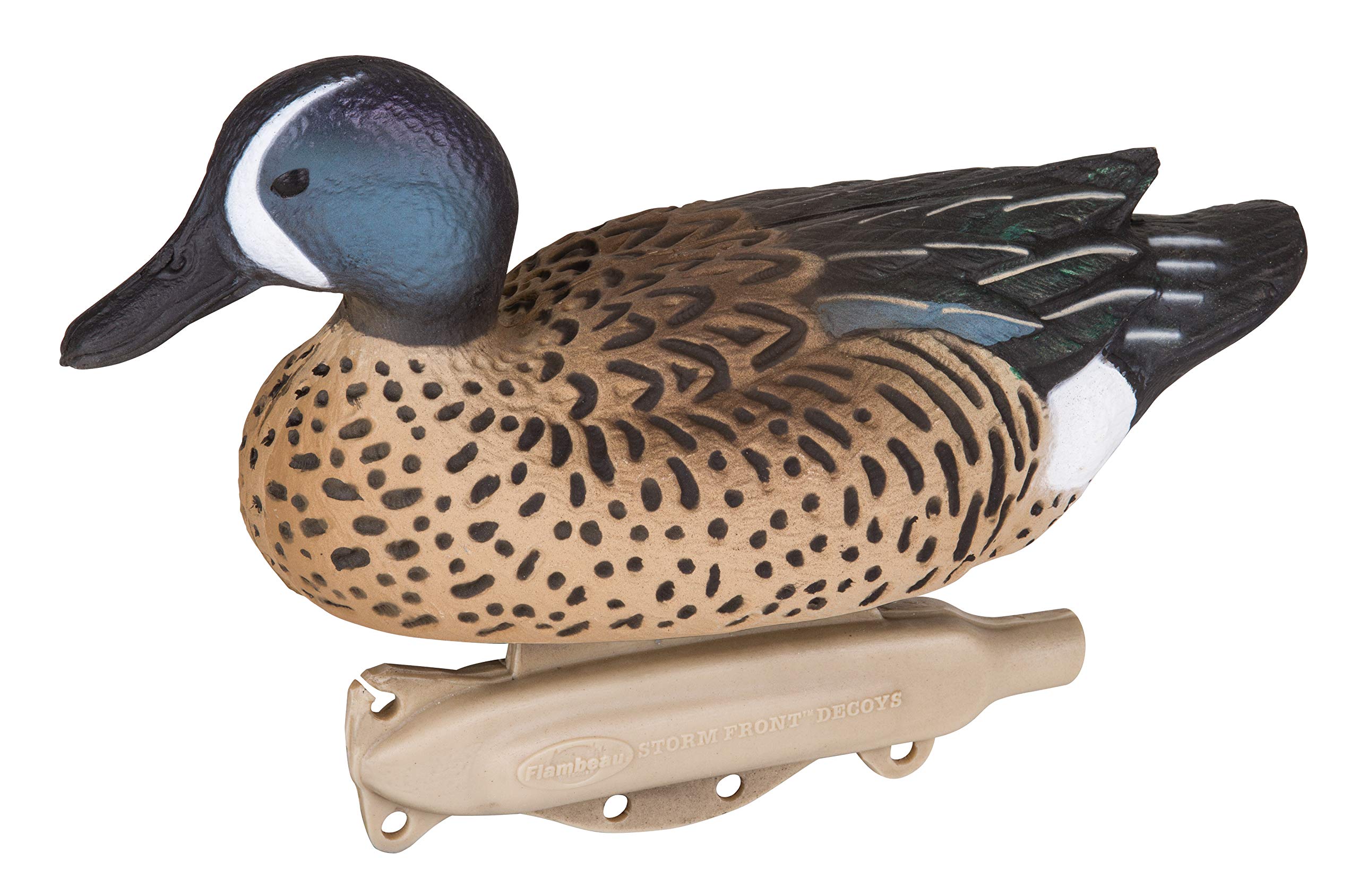 UVision paint technology on teal decoy for UV-reflective realism