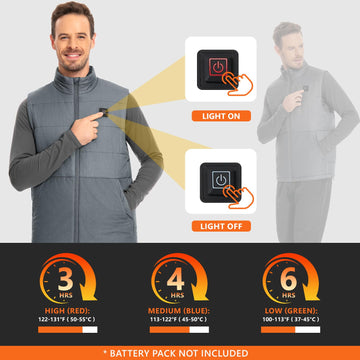 UVSAI heated vest heating-pads closeup reveals strategic warmth zones for targeted comfort.