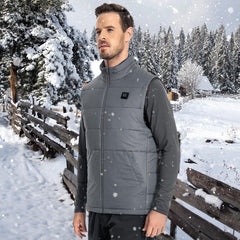 UVSAI heated vest pocket detail with secure zippers for essentials