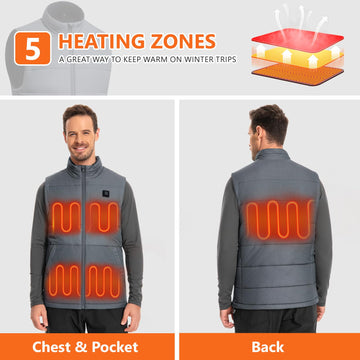 UVSAI heated vest pockets close-up showing secure storage on cold days.