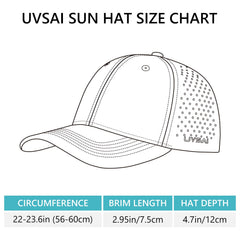 UVSAI UPF 50+ baseball cap rear view highlighting adjustable hook-and-loop fit.