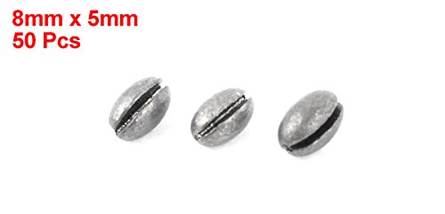 uxcell 50-piece fishing weights pack ready for freshwater or saltwater setups
