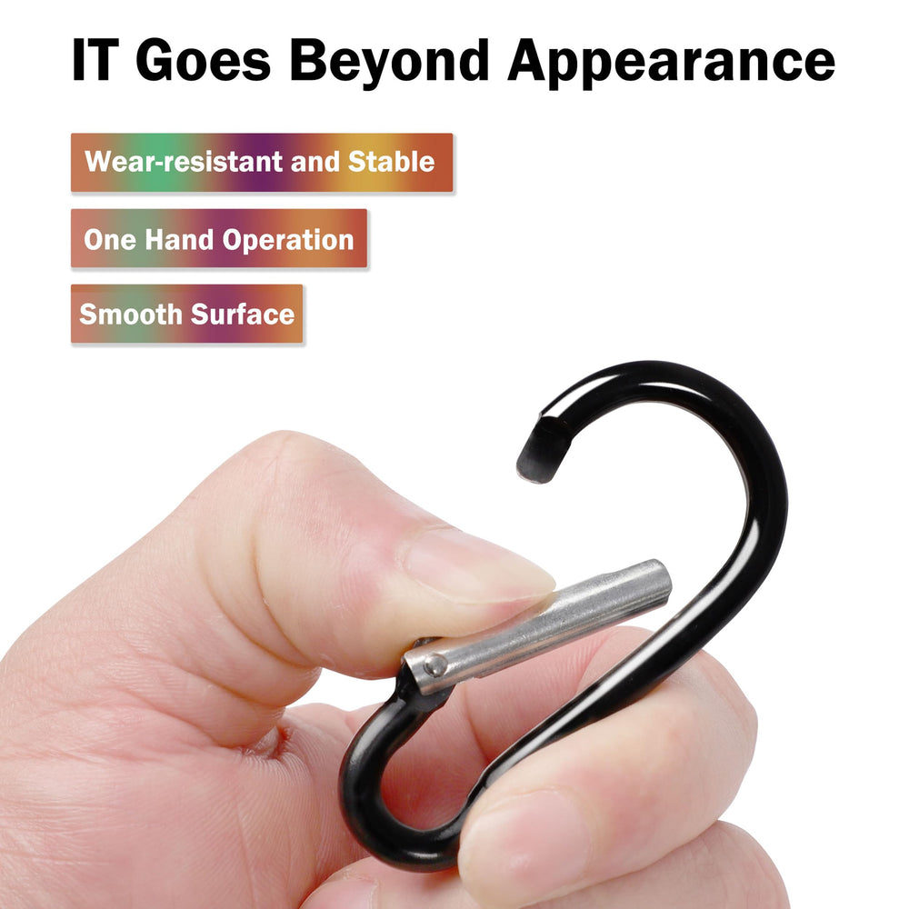 uxcell 2.4-inch carabiner attached to backpack for quick access