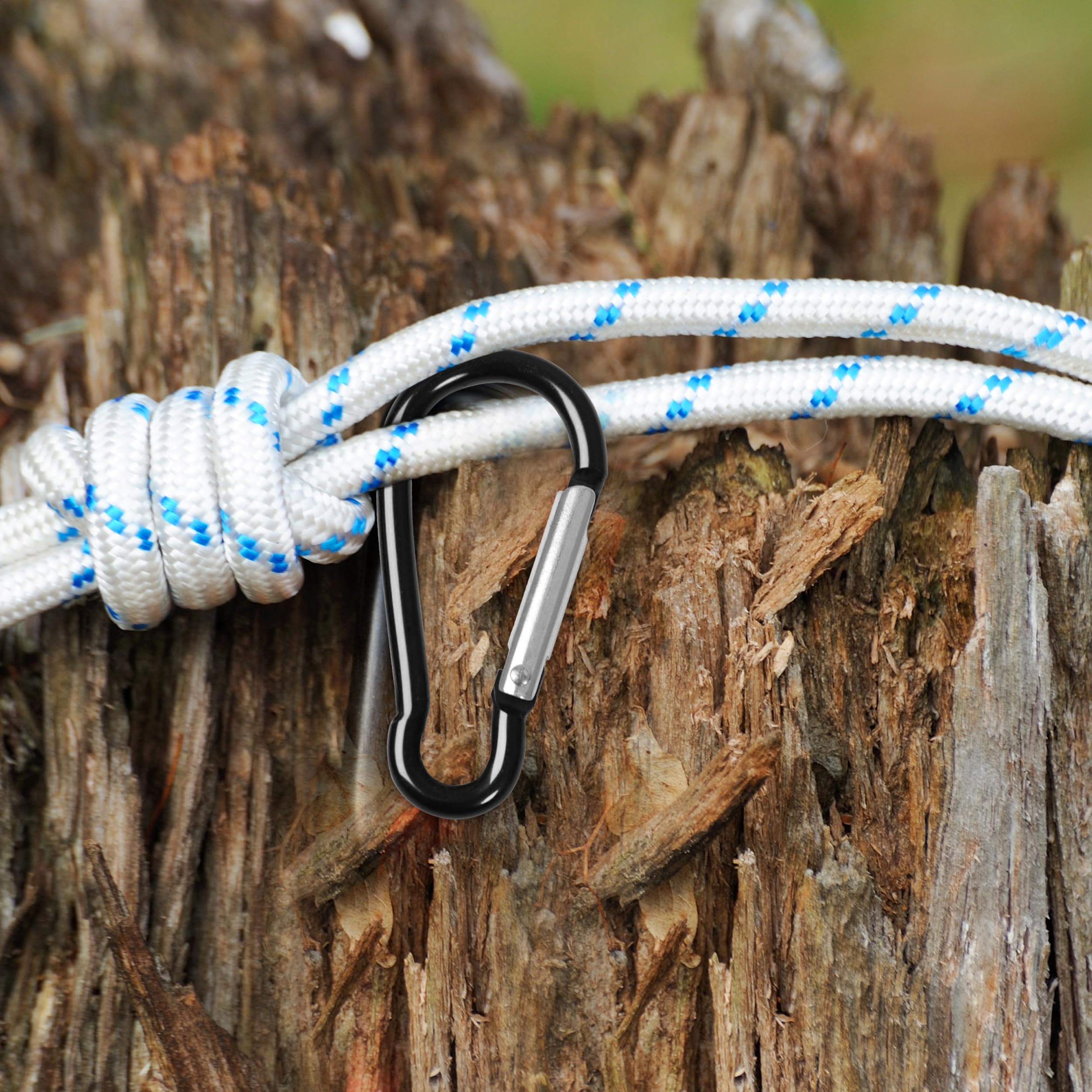 uxcell carabiner with open gate demonstrates quick-link attachment capability