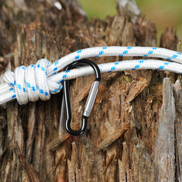 uxcell carabiner with open gate demonstrates quick-link attachment capability