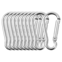 uxcell aluminum carabiner clip on a keyring for outdoor use