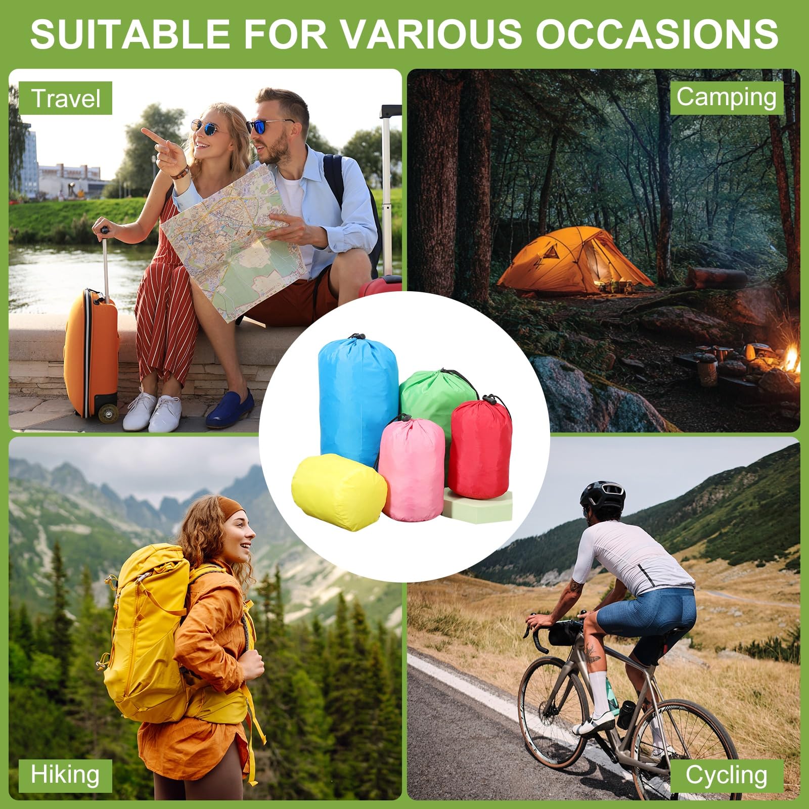 uxcell clear drawstring secures items during travel and outdoor trips.