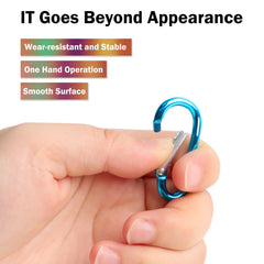 uxcell carabiner teal aluminum durability for outdoor reliability