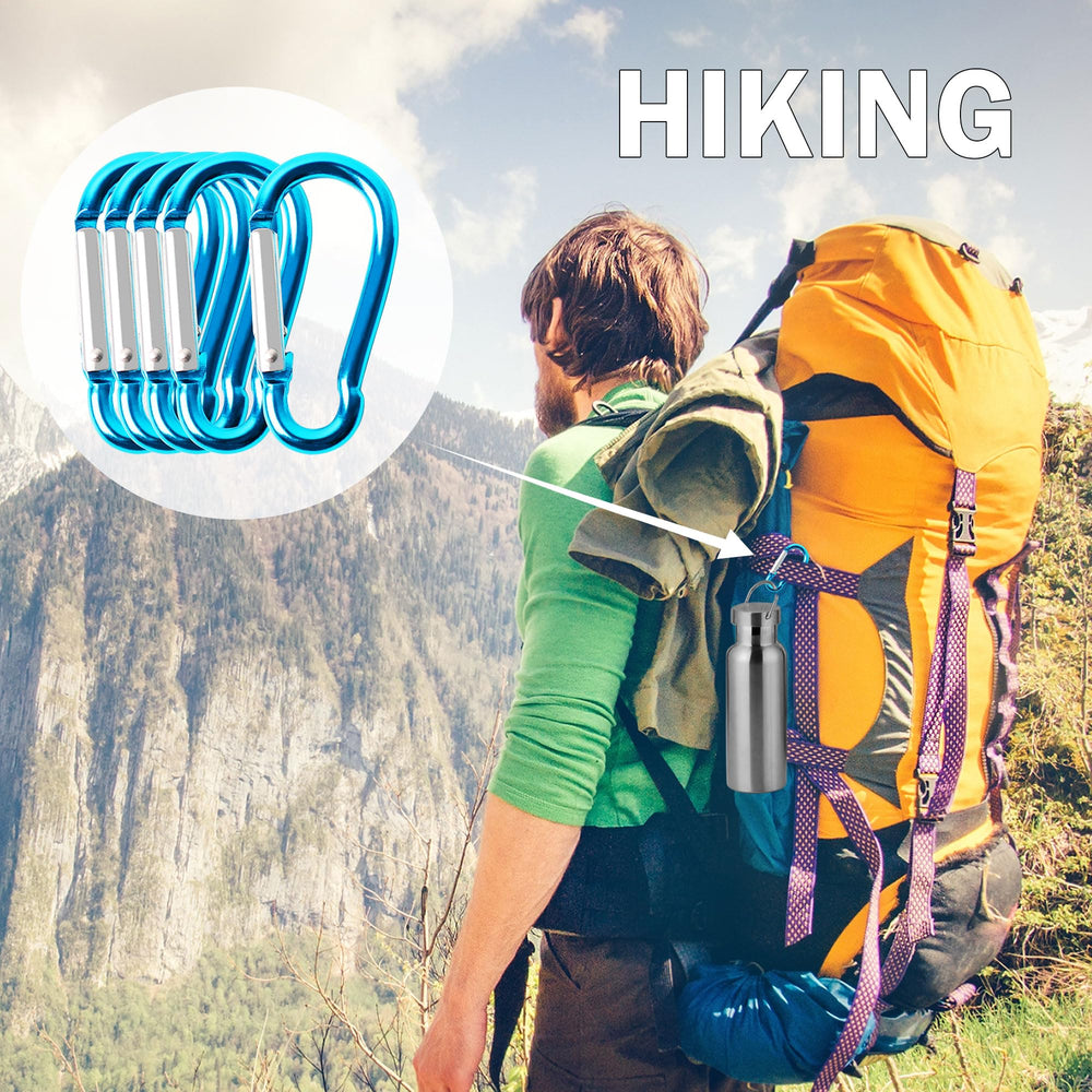 uxcell carabiner teal smooth edge prevents snags and scratches