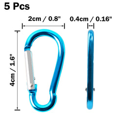 uxcell carabiner teal snap hook operation enables quick one-handed use