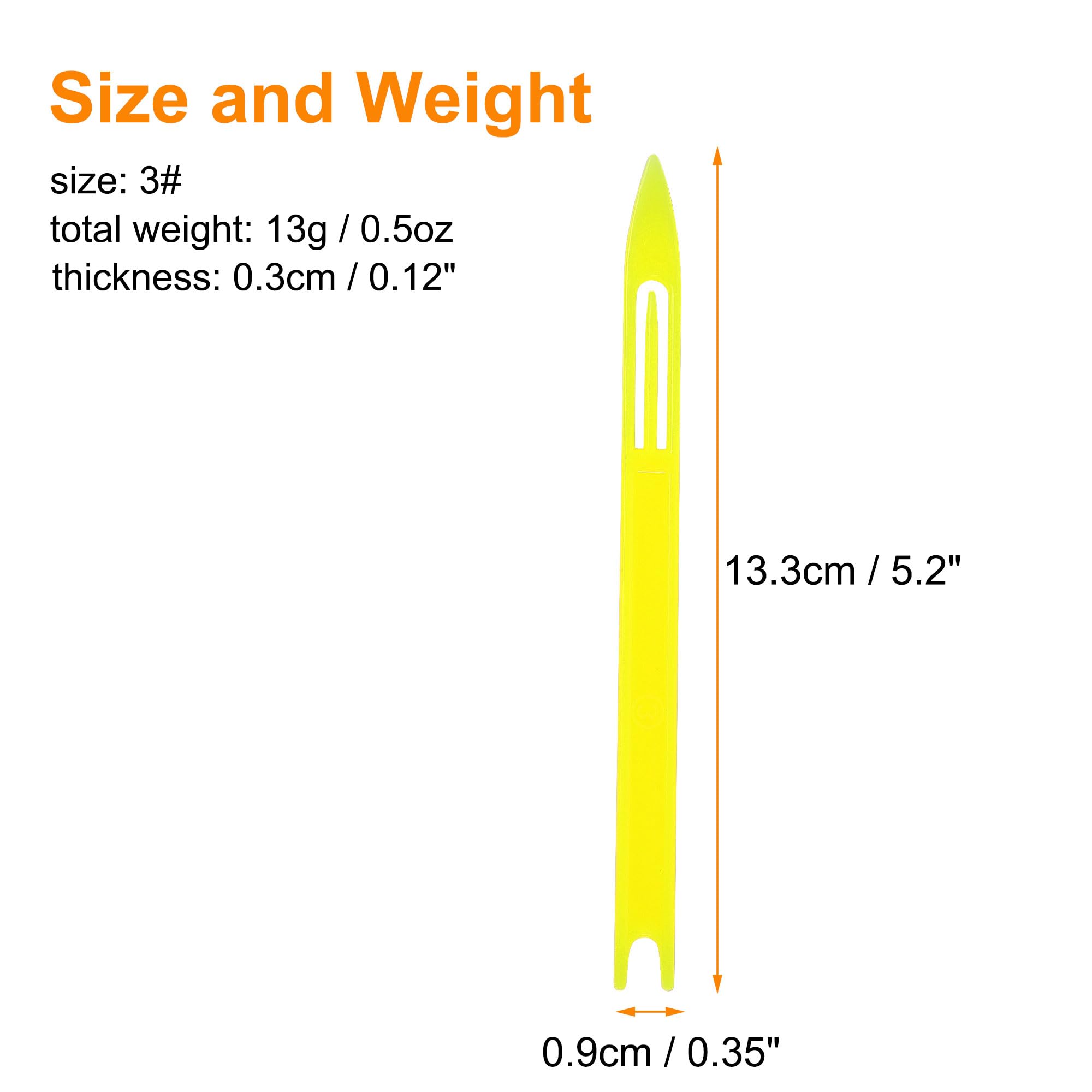 uxcell cast net needle shuttle in yellow supports flexible net design.