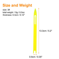 uxcell cast net needle shuttle in yellow supports flexible net design.