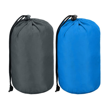 uxcell compression sack in sky blue and gray protects gear from moisture.
