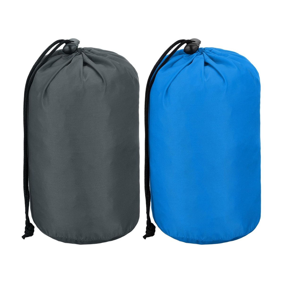 uxcell compression sack in sky blue and gray protects gear from moisture.
