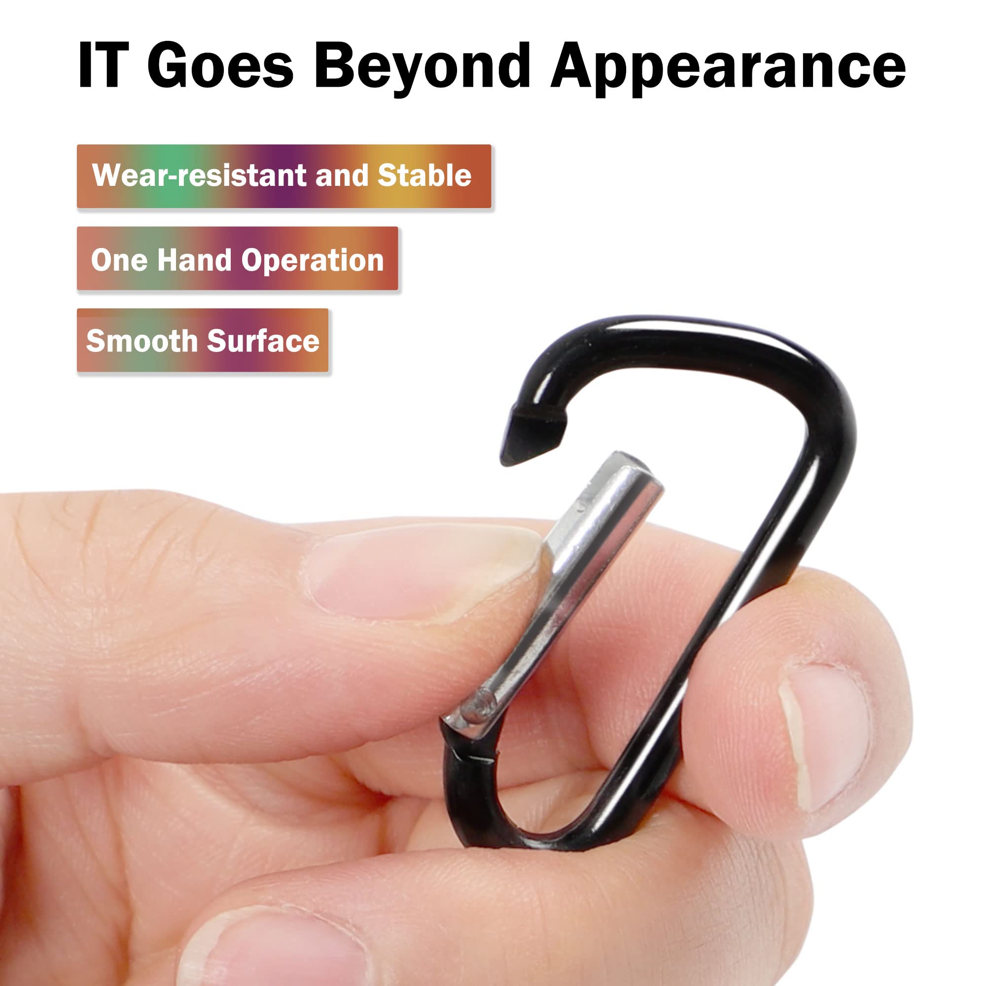 uxcell dring carabiner clip gourd shape; stable hanging solution for keys and tools
