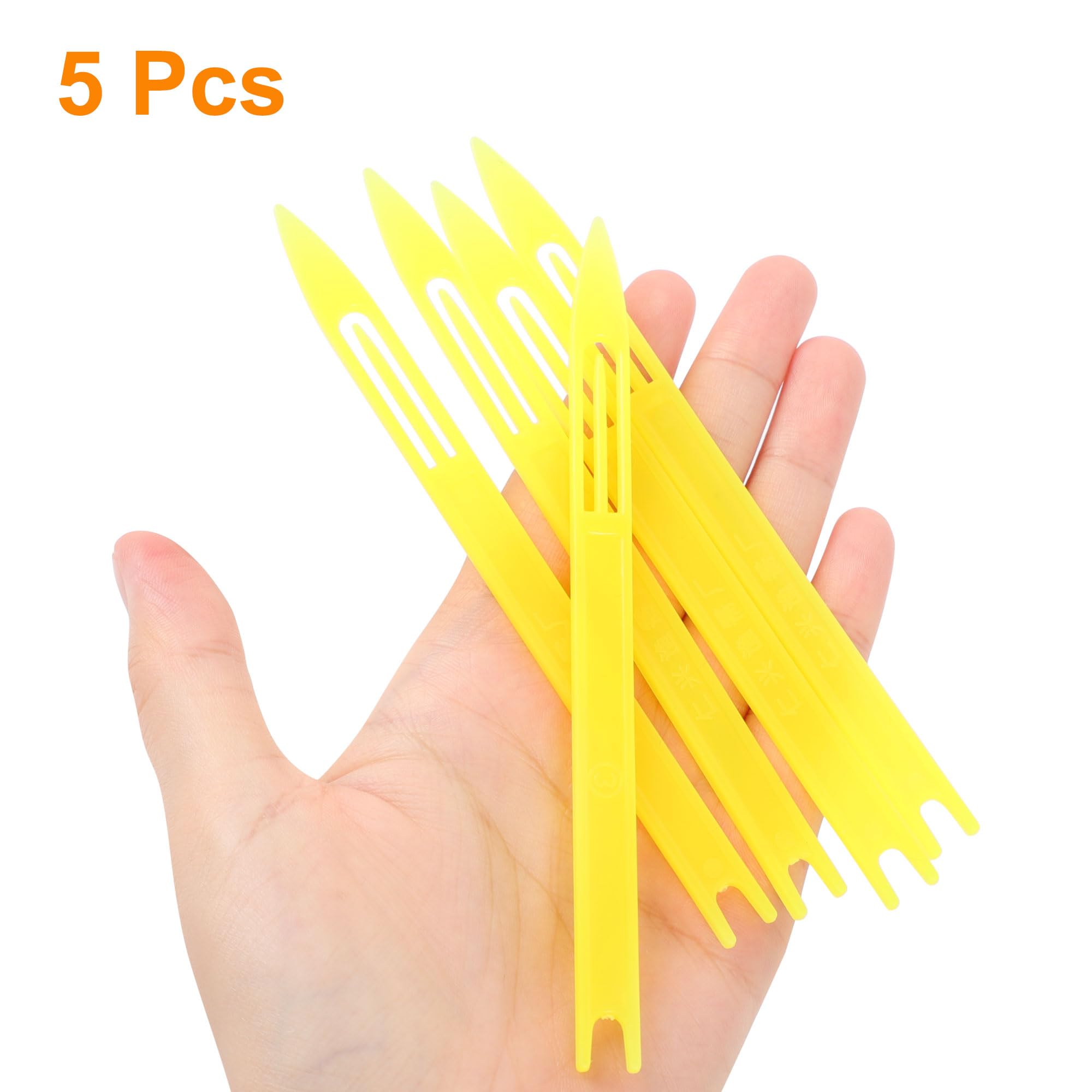 Durable plastic shuttle in yellow designed for frequent net maintenance.